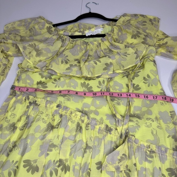 ASTR The Label Yellow Grey Floral Midi Dress - Size M - Picture 10 of 13
